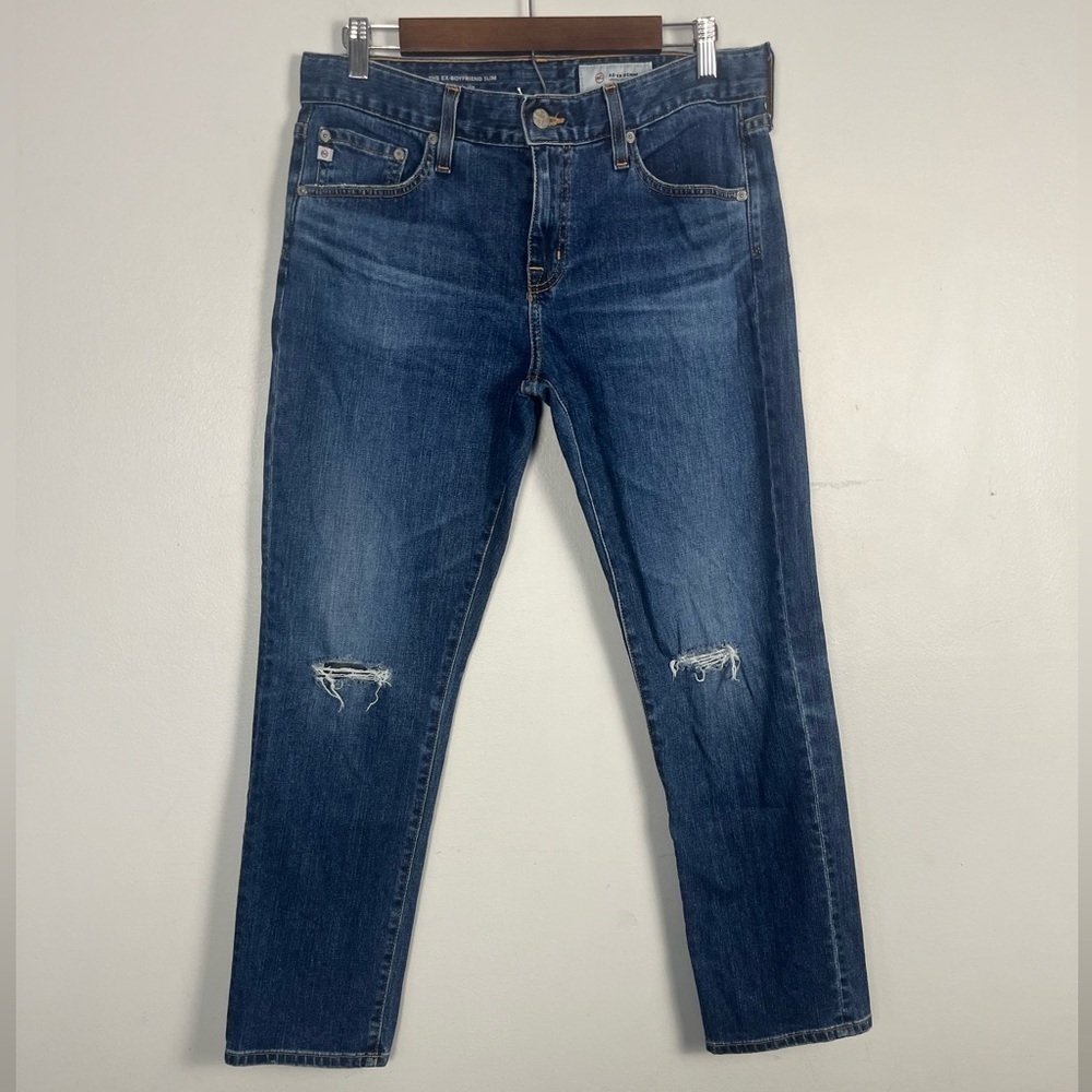 Ag Adriano Goldschmied the ex-boyfriend slim slouchy slim size 28 distressed